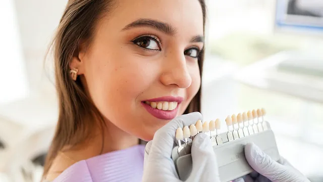 A customer getting a dental examinations. 