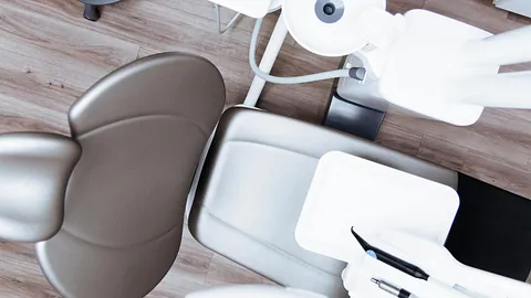 A empty dental chair